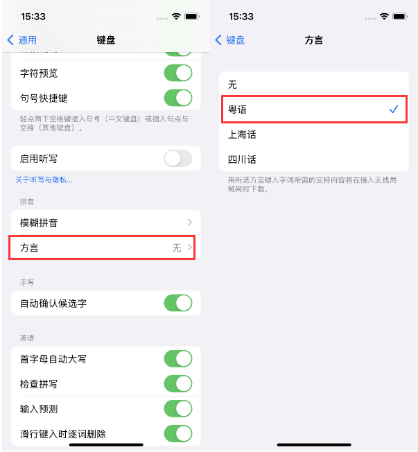 新竹镇苹果14服务点分享iPhone 14plus设置键盘粤语方言的方法 